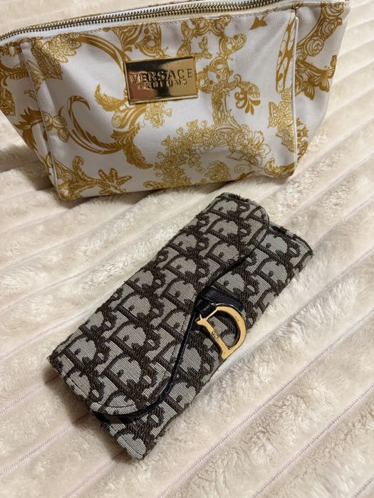 Женский стильный кошелёк Dior Диор на кнопке