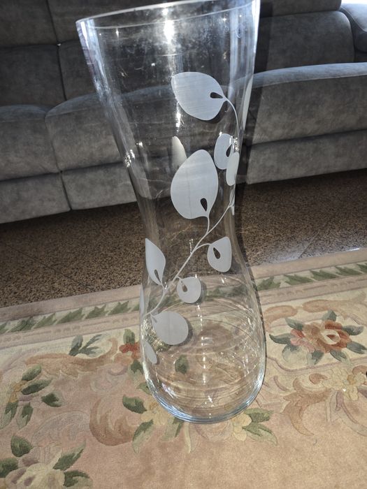 Vaso em vidro impecável 70x17cm diâmetro