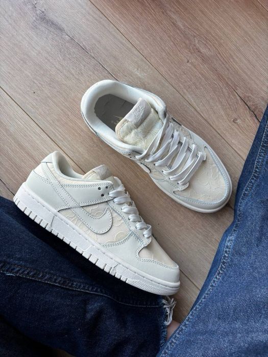 36-41 Жіночі кросівки Nike SB Dunk Low Lace Pack Regal Beige бежеві
