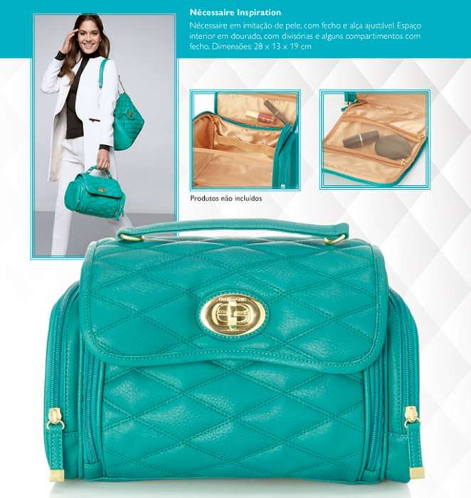 Nécessaire Luxuoso Compartimentos - Novo e Selado!