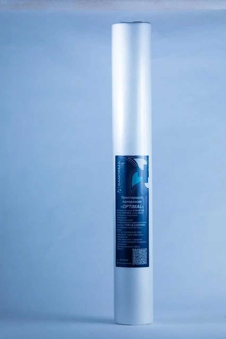 Одноразове простирадло в рулоні SanormaLight 0.80мх100м спанбонд білий