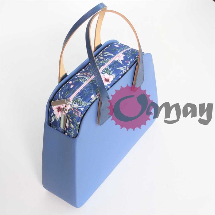 organizer OBAG REVERSE niebieskie róże 2 kieszenie wkład VIP OMAY