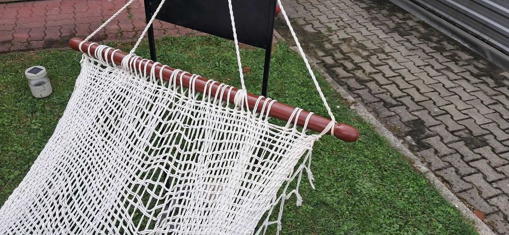 Hamak z Dominikany 190 cm x 100 cm  cm drewno
