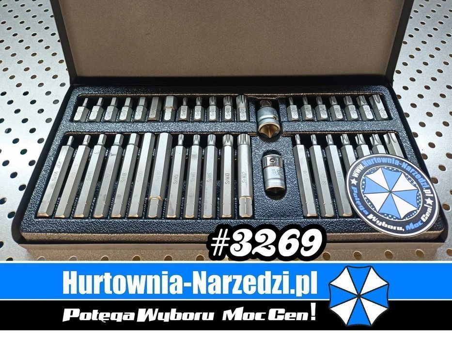 Bity klucze torx, spline, imbus, zestaw 40-el. ze stali S2 JOBIextra