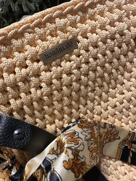 Torebka handmade hand made słomkowa pleciona ze sznurka