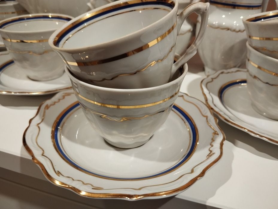 Zestaw serwis porcelanowy kawowy Wałbrzych