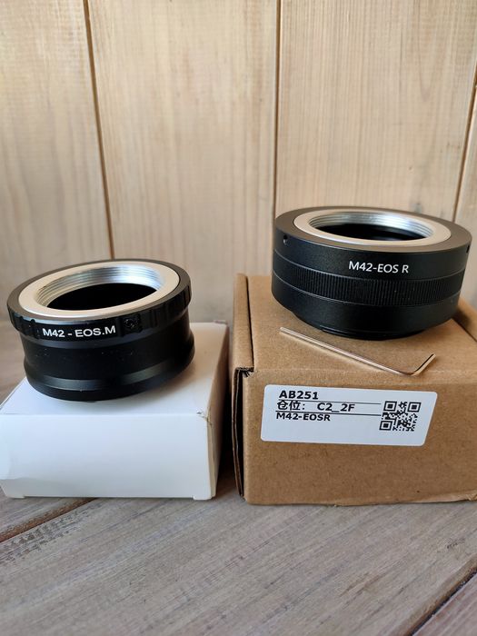 Переходник с м42 на Canon EOS M, Canon EOS R,  Olympus 4/3