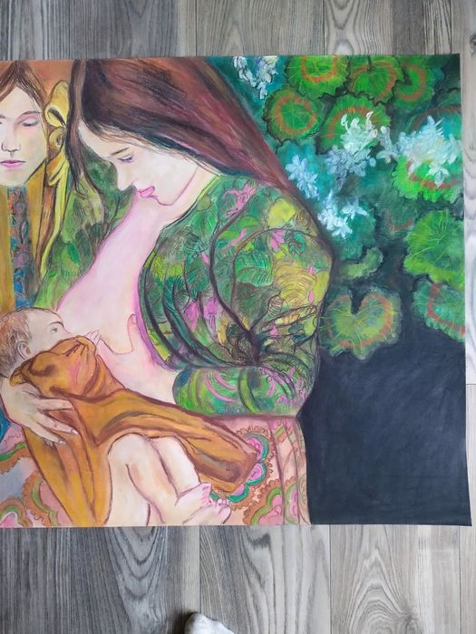 Obraz pastele 100 x 70 cm, Macierzyństwo wg S. Wyspiańskiego
