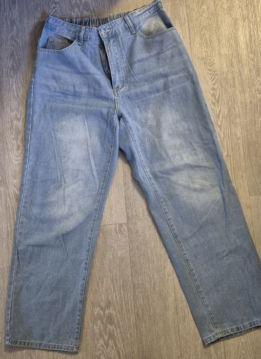 Голубые джинсы baggy / прямой крой (Shein)