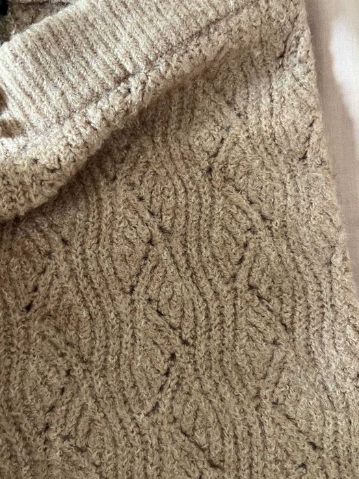 Leggings de malha rendada Kiabi bege com laço, 36 meses