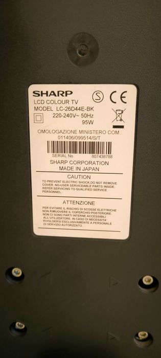 Telewizor LCD 26 cali HD Ready Sharp Aquos LC-26D44E-BK