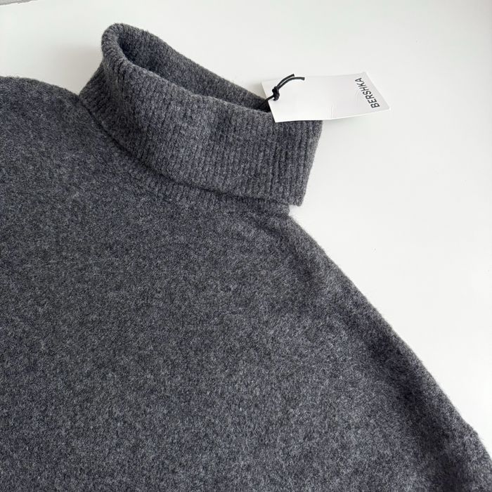 ciemnoszary sweter oversize z golfem Bershka 36 / S nowy z metką