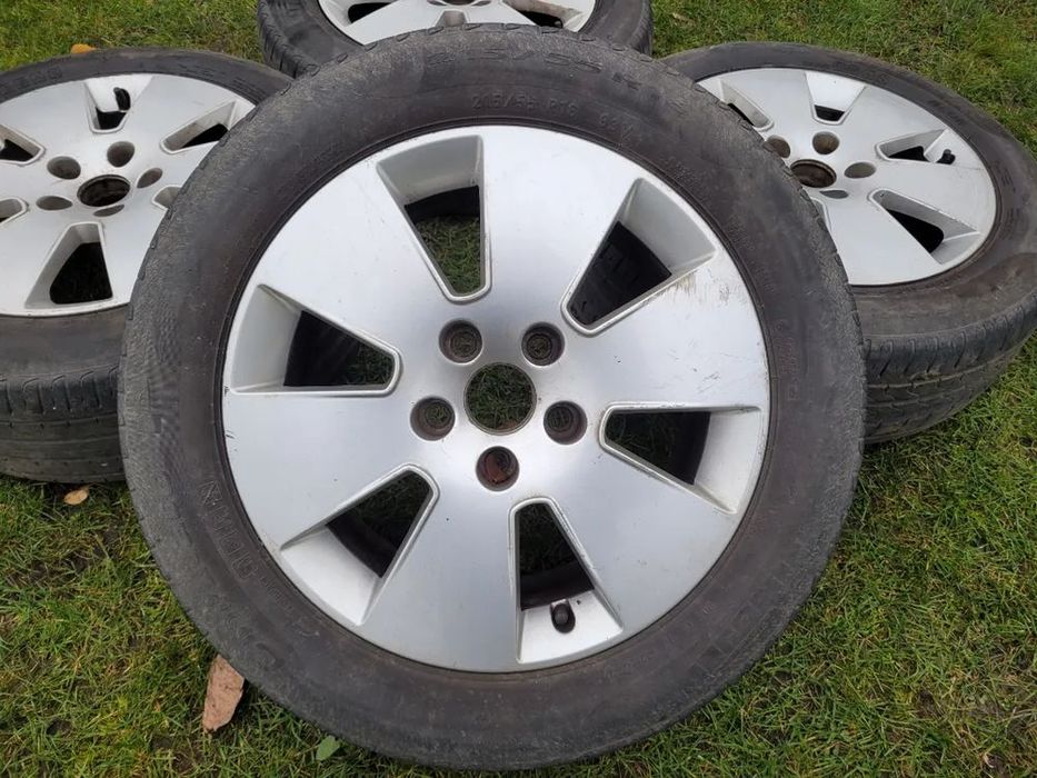 koła 215/55/16 felgi aluminiowe 5x112 7,6x16 et45 audi a6 c6 vw
