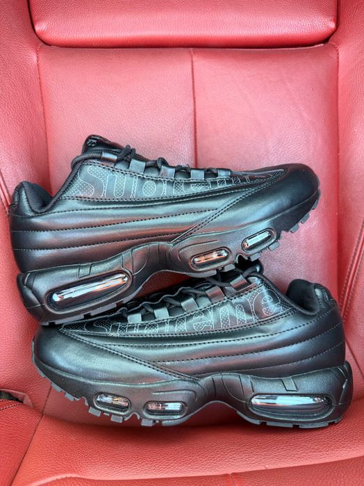 (ОПЛАТА ПІСЛЯ ОГЛЯДУ)Nike Air Max 95 x Supreme All Black Найк Аір Макс 95 х Сумпрім Чорні