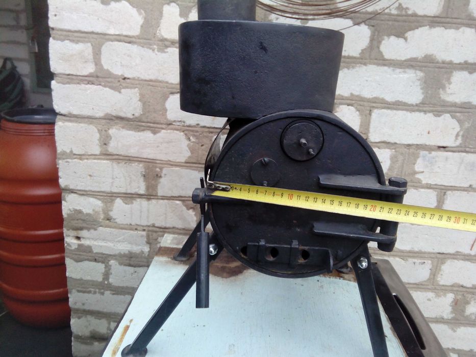 Пиролизная печь (буржуйка) длительного горения, с камерой дожига газов