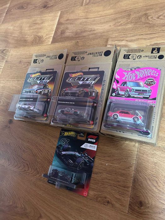 Hot Wheels Elite 64 Rlc Mustang Nissan Skyline AMC Javelin Lamborghini Aventador BMW 3.0 CSL Mercedes 300 SL PETRONAS Formula 1 Хот Вілс