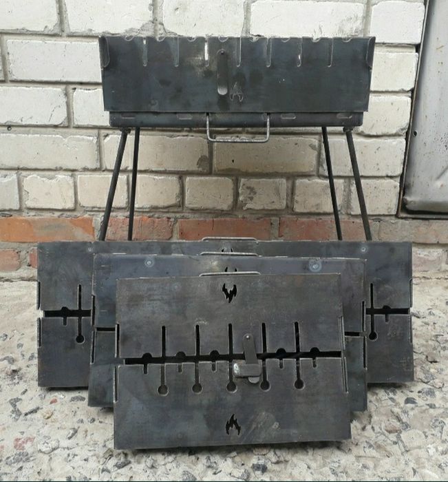 Переносной мангал чемодан 3мм огонёк