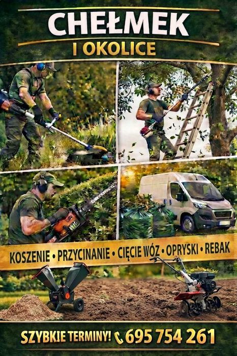 • Koszenie • Cięcie • Wywóz - Usługi ogrodnicze Chełmek