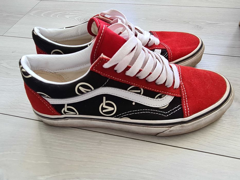 Buty Vans Old Skool Circle V Czarne Czerwone r.39