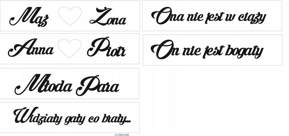 Tablica do auta Mąż Żona Grawer Ślub drewniane