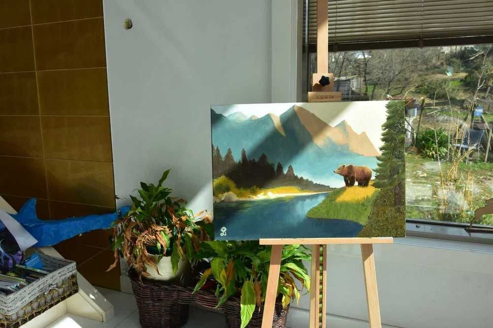 Quadro - Pintura a óleo Original "Wild Alaska"