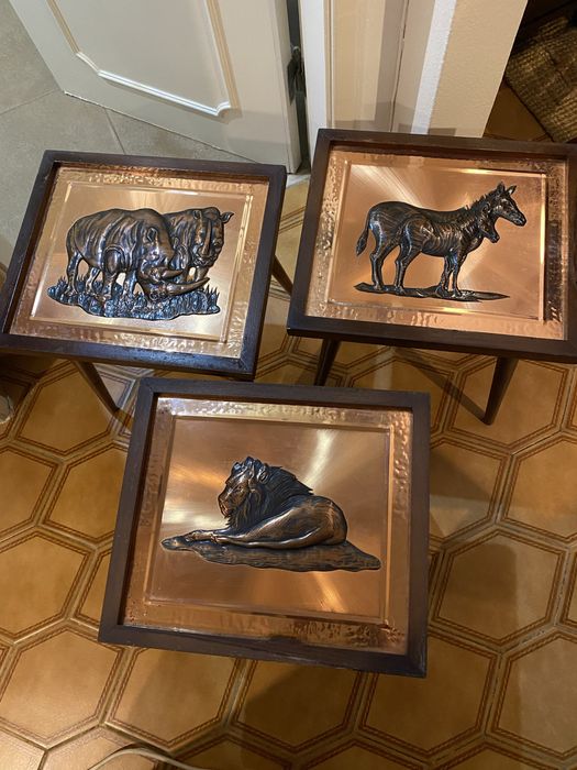 Mesinhas de apoio com tampo de Cobre