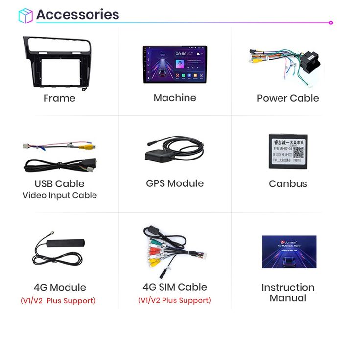 Rádio 9" android Golf 7 2013 a 2023 CARPLAY WIFI BT GPS 2/32GB Novo