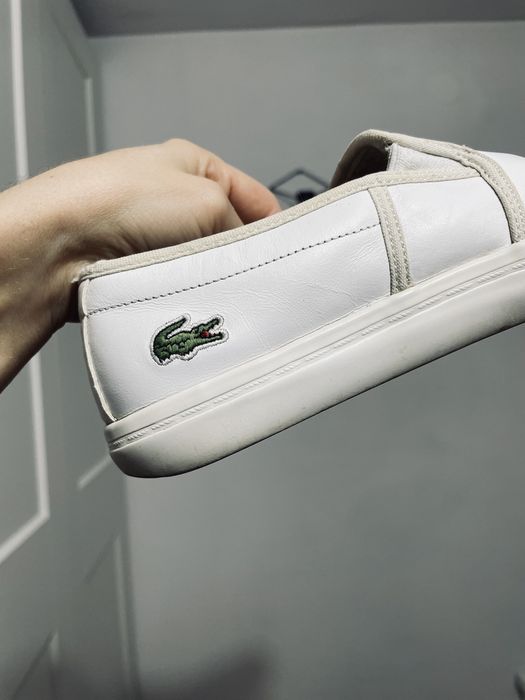 LACOSTE białe tenisówki ze skóry naturalnej rozm. 38