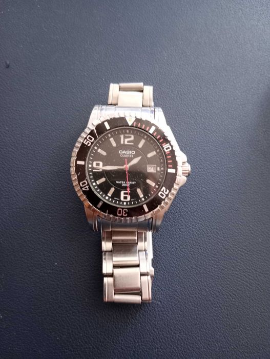 часы casio MTD 1053. часы дайверские, Безель с односторонним вращением