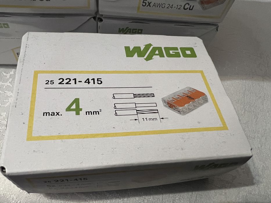 Wago 6 opakowania 221-415  Złączki Wago 221 - 415