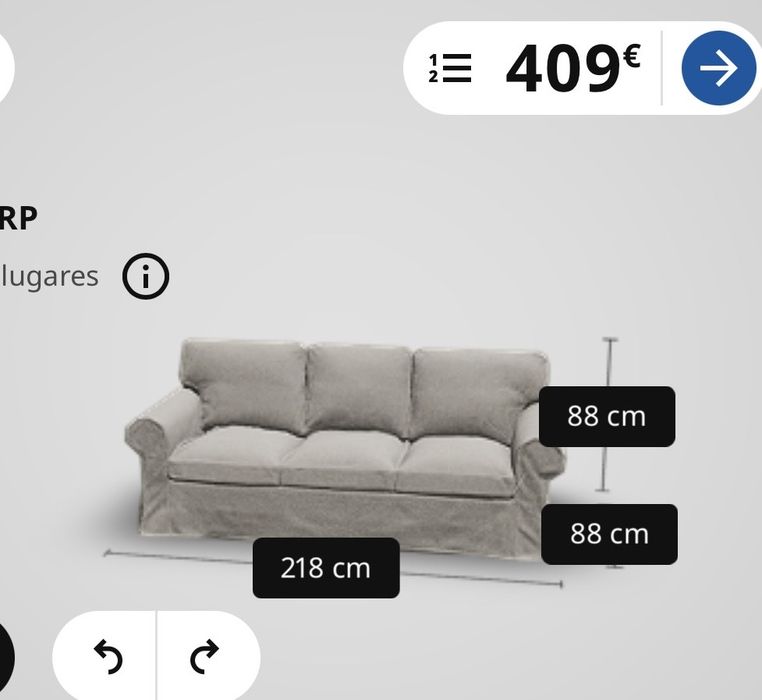 Sofá branco Ektorp Ikea