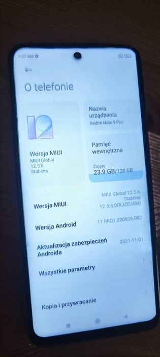 Xiaomi redmi note 9 pro czytaj opis