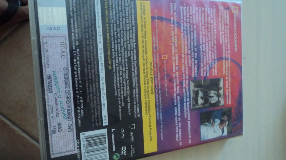 DVD-O Incrível Corpo Humano da National Geografic