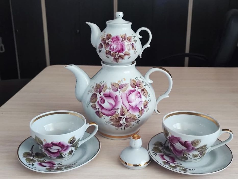 Porcelana ZSRR DUŻA filużanka ze spodkiem DUO