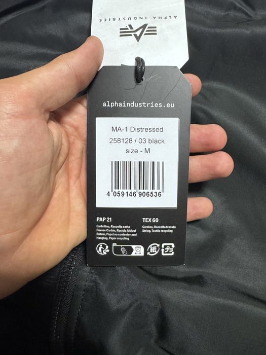‼️Новий‼️оригінальний бомбер Alpha Industries MA-1 Distressed cwu 45 jacket