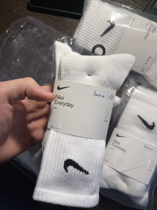 Купити носки Nike білі ОРИГІНАЛ, шкарпетки найк білі, довгі носки, Наи