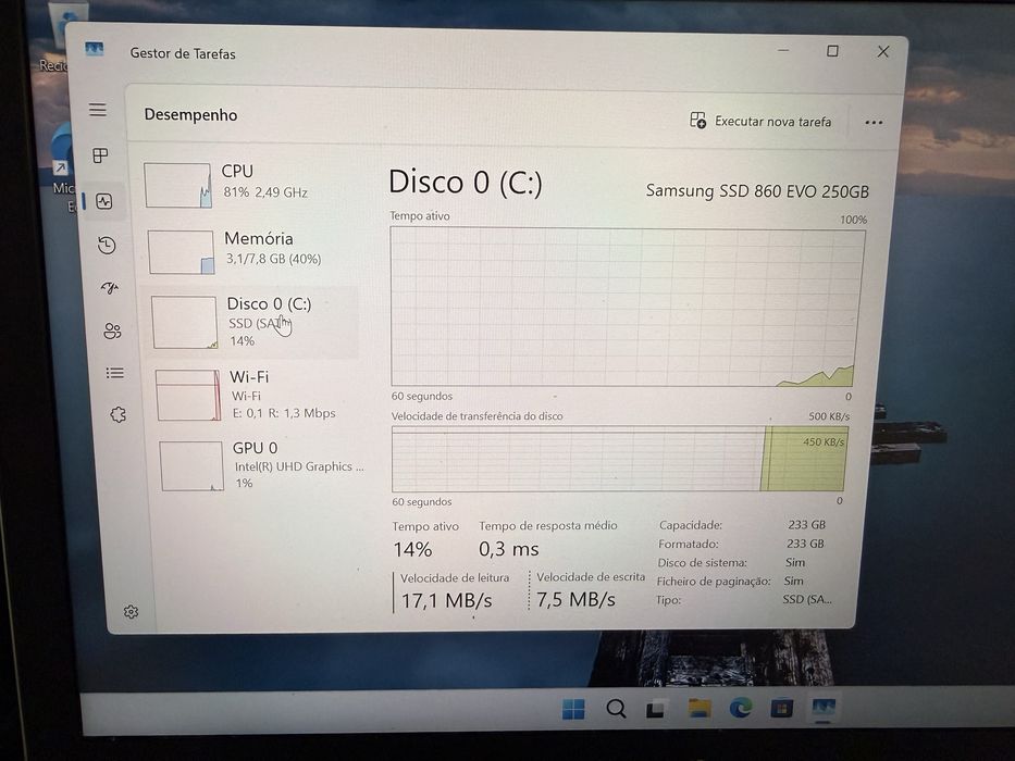 Portátil HP ProoBook 640 G4 14” i5 8th 8GB 256GB SSD