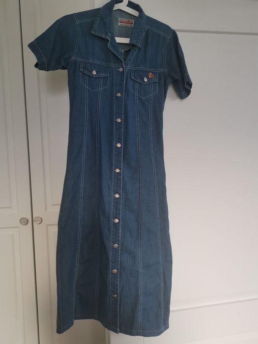 Jeansowa dżinsowa sukienka miss jeans szmizjerka rozm. 36 S