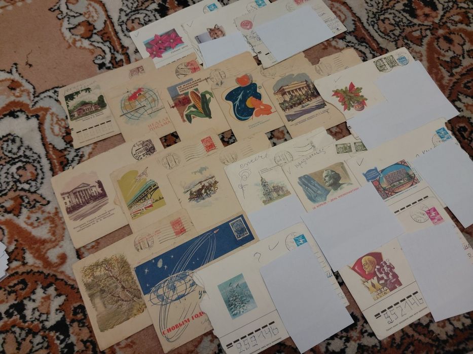 Старые конверты СССР прошедшие почту, 19шт