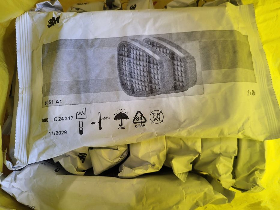 Filtry 3m 6051 A1 pochłaniacz gazowy. Oryginał. 250kpl.