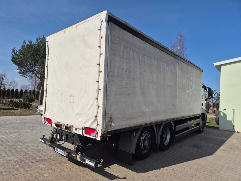 Zabudowa firanka 7,40X2,50X2,35 MAN MERCEDES SCANIA mocowanie wózka