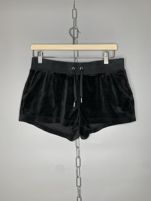 Женские велюровые шорты juicy couture оригинал черные размер l