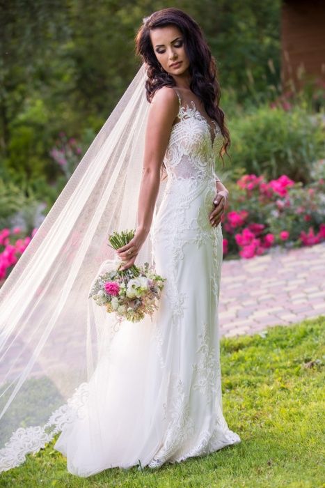 Suknia ślubna Milla Nova r.34 + 2x welon ,model BLER KRAKÓW