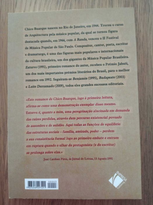 Livro Estorvo – Chico Buarque
