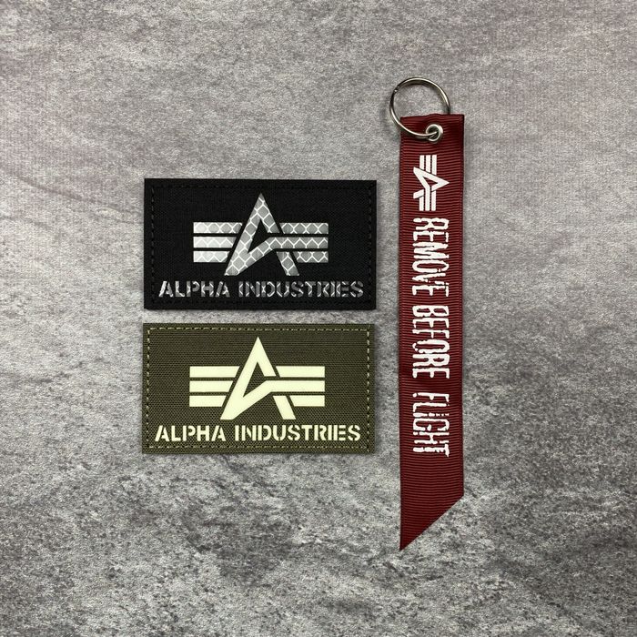 ALPHA INDUSTRIES патч рефлективний стрічка лєнта лента брелок AI USA