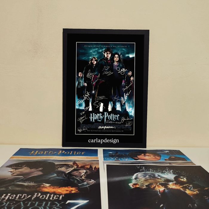 Harry Potter Filmes - Autografos Signed Frame Poster