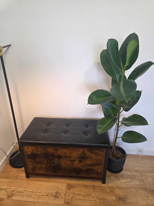 Rustykalna Skrzynia LOFT tapicerowana Ławka Kufer schowek na buty Puf