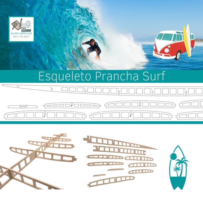 Pranchas de Surf (esqueletos) - Corte CNC