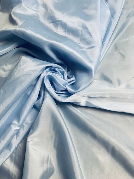 Dekoracyjny do szycia szyfon błękitny Gładki 53m Błękit tania tkanina