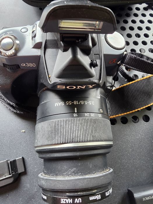 Sony Alpha DLSR-A380  obiektyw 55mm 8gb MSproDuo akumulator torba instrukcja